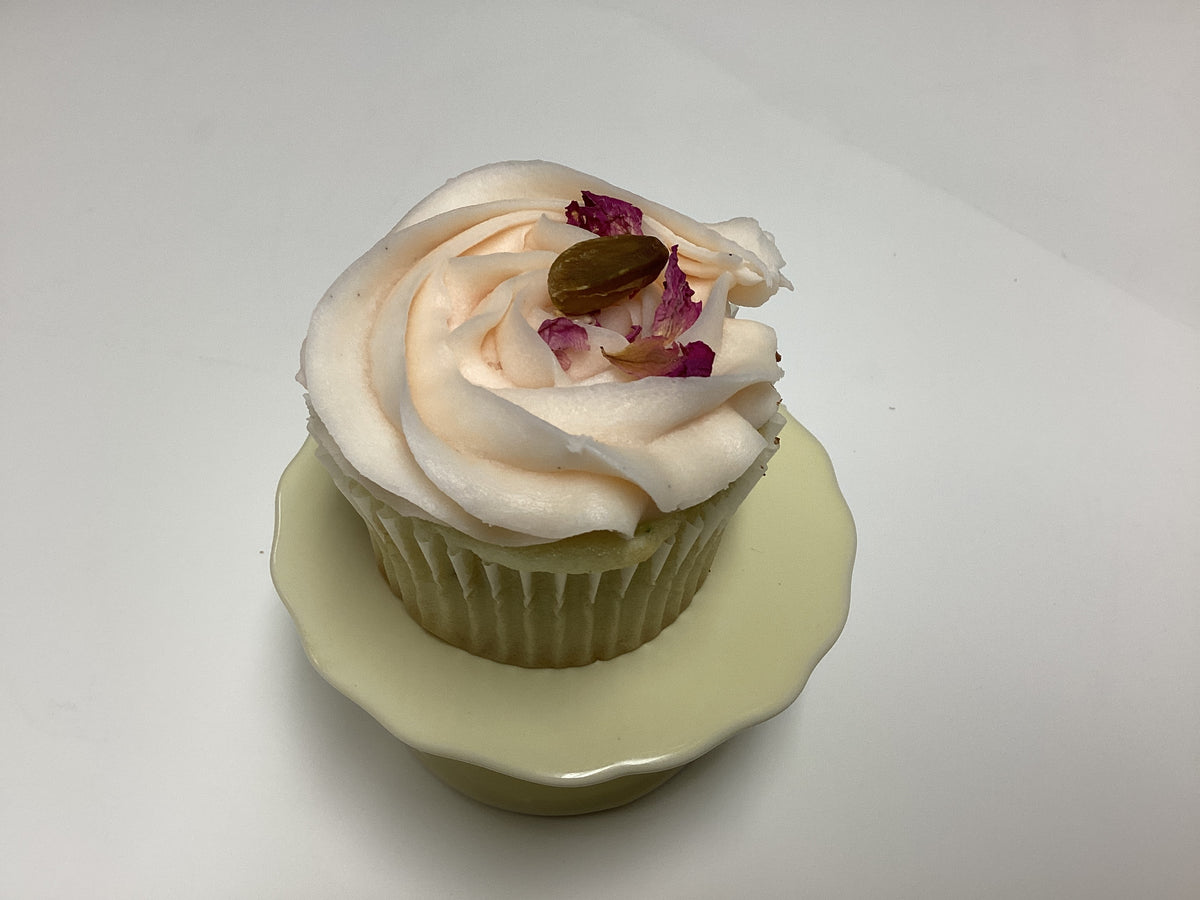 Pistachio Rose Water Mini Cupcakes — Dozen