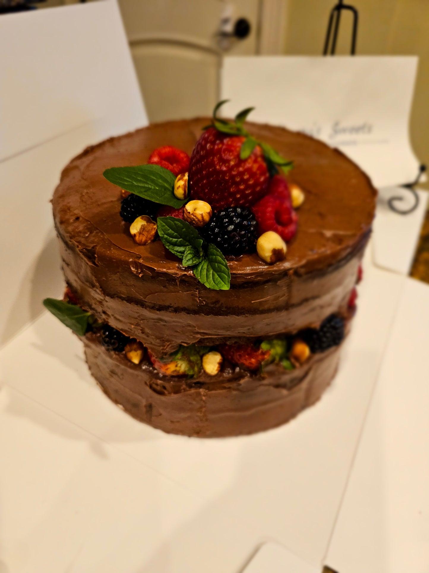 Chocolate Cake with Nutella Filling