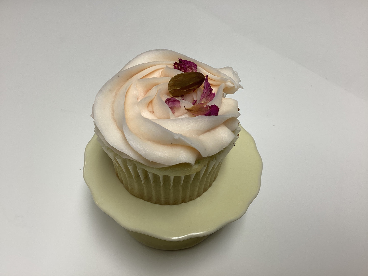 Pistachio Rose Water Cupcake