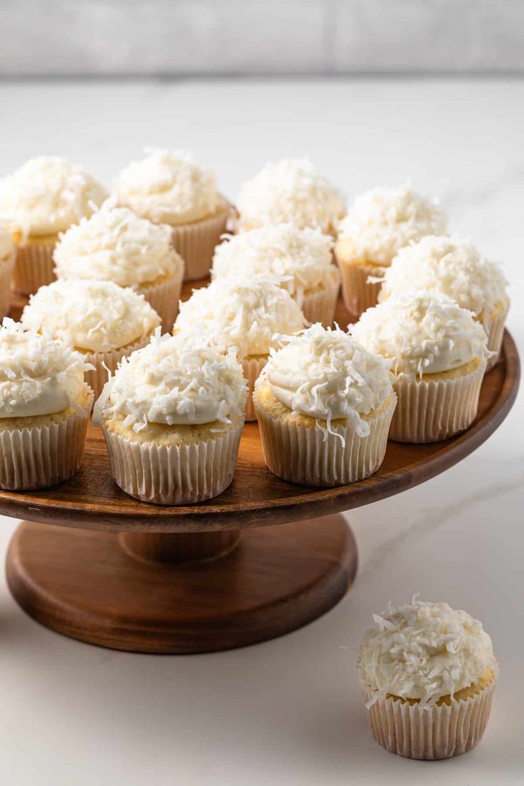 Coconut Mini Cupcakes — Dozen