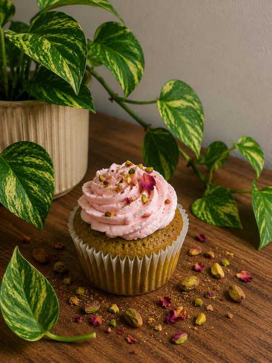 Pistachio Rose Water Mini Cupcakes — Dozen