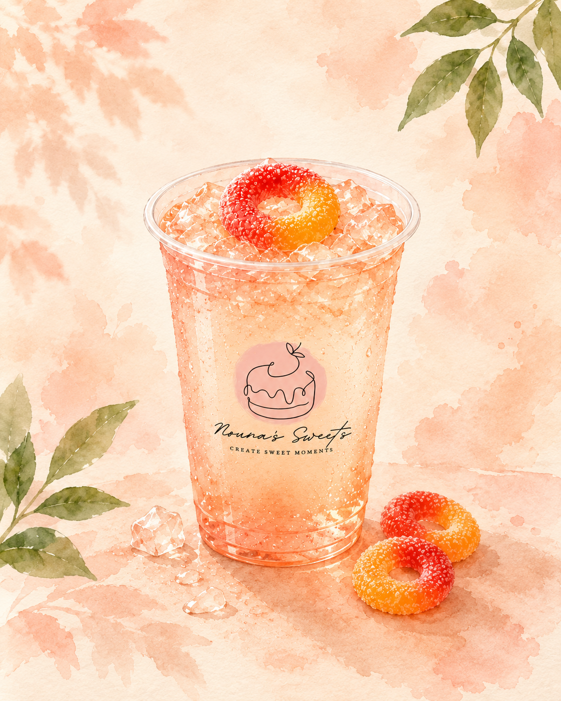 Peach Lotus Swirl
