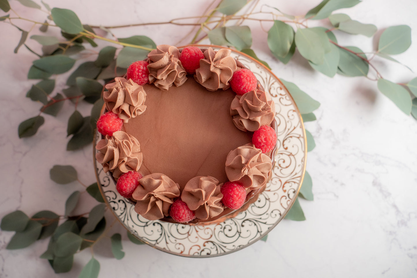 Chocolate Raspberry Truffle Cake