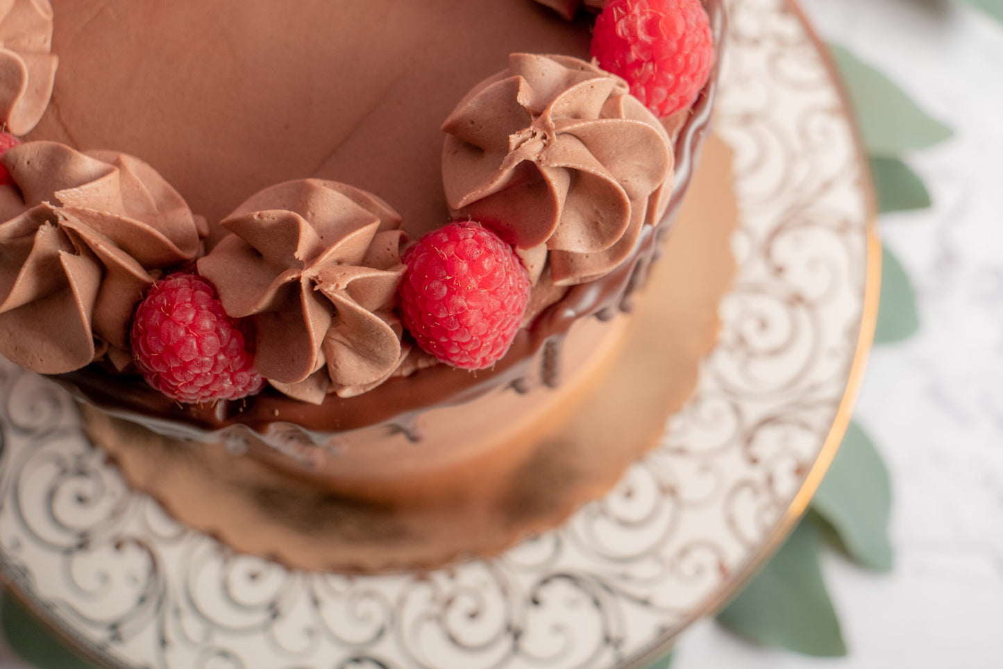 Chocolate Raspberry Truffle Cake