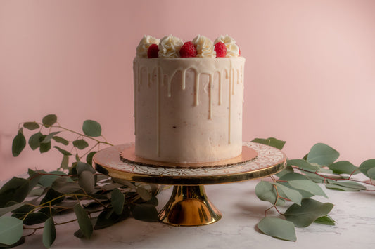 White Raspberry Truffle Cake