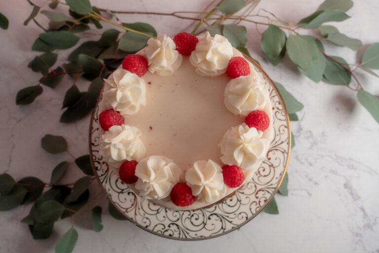 White Raspberry Truffle Cake